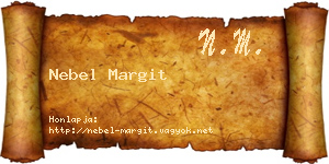 Nebel Margit névjegykártya