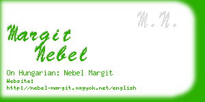 margit nebel business card